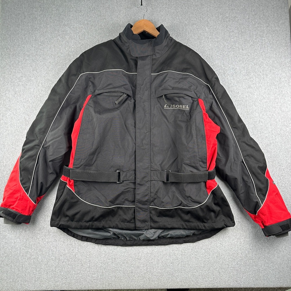 Sorel Jacket Mens XXL IM4048 Black Red Insulated Snow Skirt Full Zip Coat